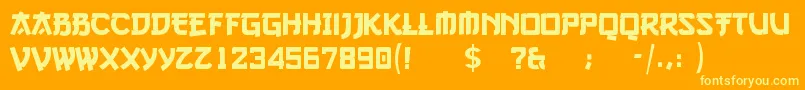 go3v2 Font – Yellow Fonts on Orange Background