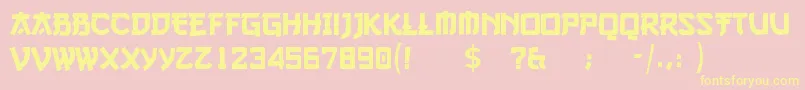 go3v2 Font – Yellow Fonts on Pink Background