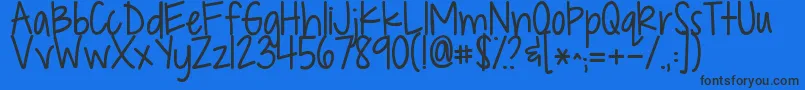 Kgdropsofjupiter Font – Black Fonts on Blue Background