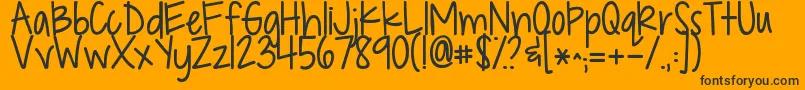 Kgdropsofjupiter Font – Black Fonts on Orange Background