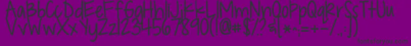 フォントKgdropsofjupiter – 紫の背景に黒い文字