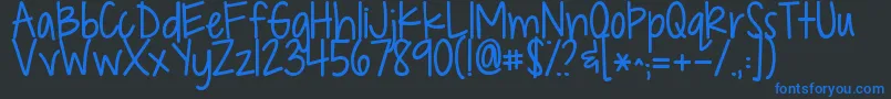 Kgdropsofjupiter Font – Blue Fonts on Black Background