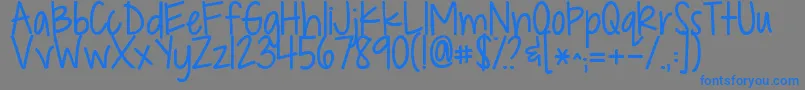 Kgdropsofjupiter Font – Blue Fonts on Gray Background