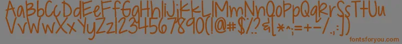 Kgdropsofjupiter Font – Brown Fonts on Gray Background
