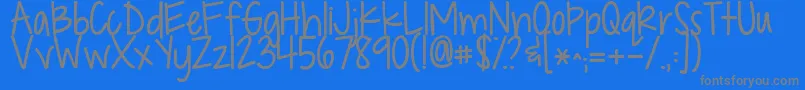 Kgdropsofjupiter Font – Gray Fonts on Blue Background