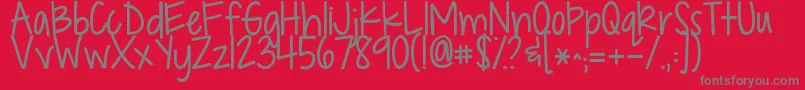 Kgdropsofjupiter Font – Gray Fonts on Red Background