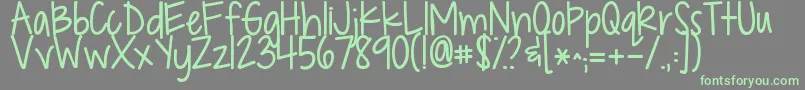 Kgdropsofjupiter Font – Green Fonts on Gray Background