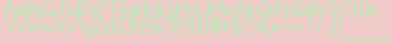 Kgdropsofjupiter Font – Green Fonts on Pink Background
