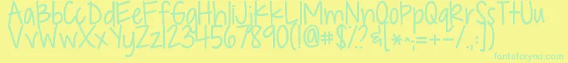Kgdropsofjupiter Font – Green Fonts on Yellow Background