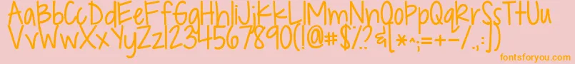Kgdropsofjupiter Font – Orange Fonts on Pink Background