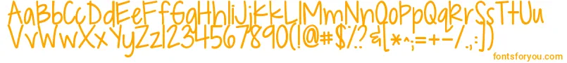 Kgdropsofjupiter Font – Orange Fonts on White Background