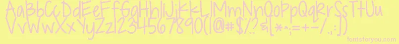 Kgdropsofjupiter Font – Pink Fonts on Yellow Background