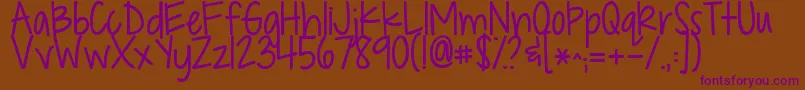 Kgdropsofjupiter Font – Purple Fonts on Brown Background