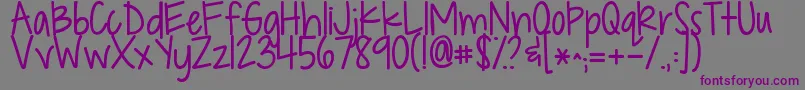 Kgdropsofjupiter Font – Purple Fonts on Gray Background