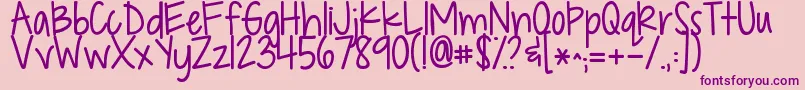 Kgdropsofjupiter Font – Purple Fonts on Pink Background