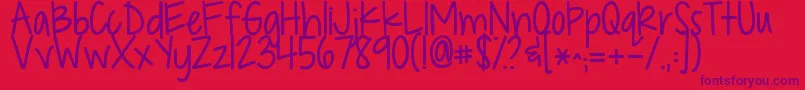 Kgdropsofjupiter Font – Purple Fonts on Red Background