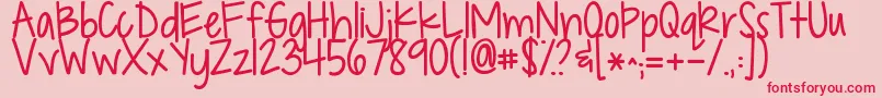 Kgdropsofjupiter Font – Red Fonts on Pink Background