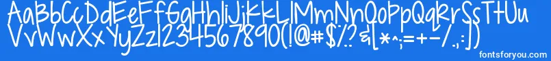 Kgdropsofjupiter Font – White Fonts on Blue Background