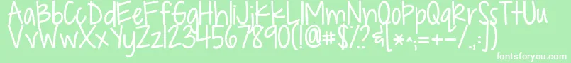 Kgdropsofjupiter Font – White Fonts on Green Background