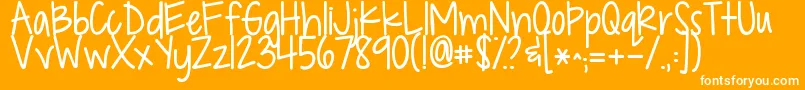 Kgdropsofjupiter Font – White Fonts on Orange Background