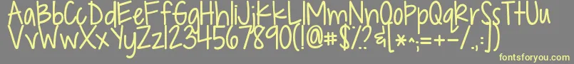 Kgdropsofjupiter Font – Yellow Fonts on Gray Background