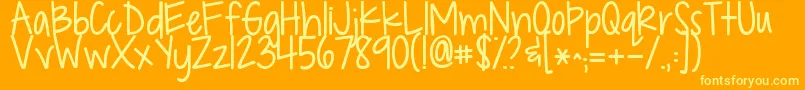 Kgdropsofjupiter Font – Yellow Fonts on Orange Background