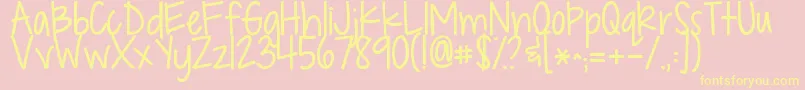 Kgdropsofjupiter Font – Yellow Fonts on Pink Background