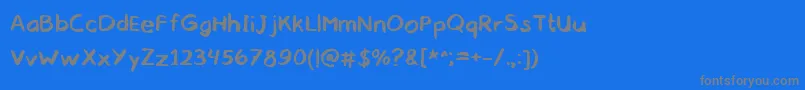 Fonte gobaaahandwrittencomic regular webfont – fontes cinzas em um fundo azul