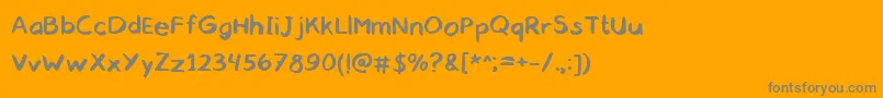 Więcej informacji o czcionce gobaaahandwrittencomic regular webfont Czcionka gobaaahandwrittencomic regular webfont – szare czcionki na pomarańczowym tle