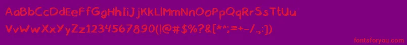 Шрифт gobaaahandwrittencomic regular webfont – красные шрифты на фиолетовом фоне
