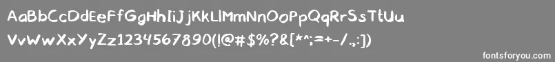 Fonte gobaaahandwrittencomic regular webfont – fontes brancas em um fundo cinza