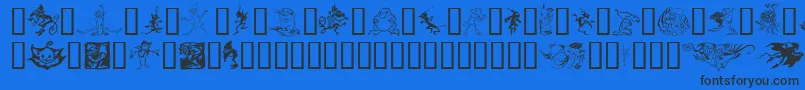 goblins  Font – Black Fonts on Blue Background