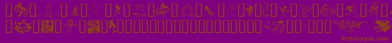 goblins  Font – Brown Fonts on Purple Background