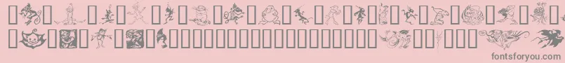 goblins  Font – Gray Fonts on Pink Background