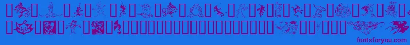 goblins  Font – Purple Fonts on Blue Background