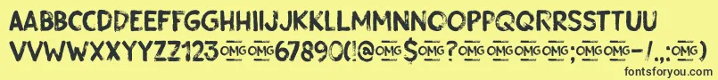 Gobsmacked DEMO Font – Black Fonts on Yellow Background