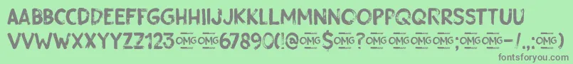 Gobsmacked DEMO Font – Gray Fonts on Green Background