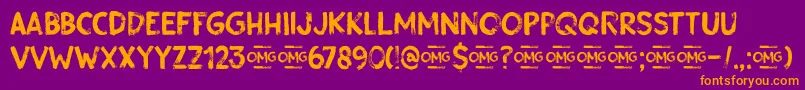 Gobsmacked DEMO Font – Orange Fonts on Purple Background