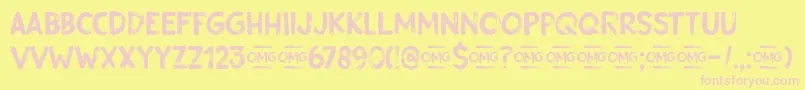 Gobsmacked DEMO Font – Pink Fonts on Yellow Background