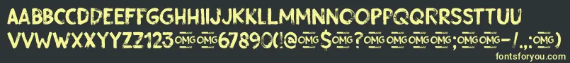 Gobsmacked DEMO Font – Yellow Fonts on Black Background