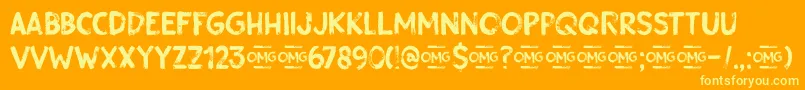 Gobsmacked DEMO Font – Yellow Fonts on Orange Background