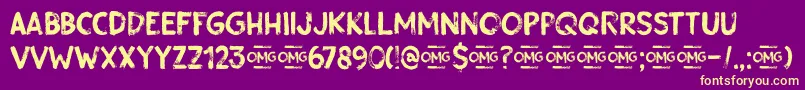 Gobsmacked DEMO Font – Yellow Fonts on Purple Background