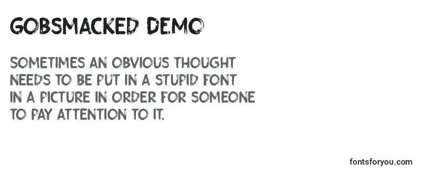 Review of the Gobsmacked DEMO Font