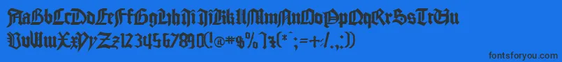 gocmp   -Schriftart – Schwarze Schriften auf blauem Hintergrund