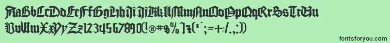 フォントgocmp    – 緑の背景に黒い文字