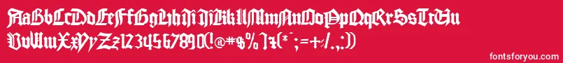 フォントgocmp    – 赤い背景に白い文字