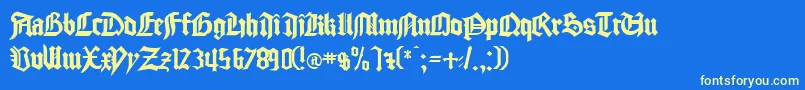 gocmp    Font – Yellow Fonts on Blue Background