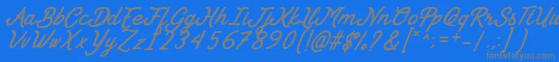 Goday Font by 7NTypes-Schriftart – Graue Schriften auf blauem Hintergrund