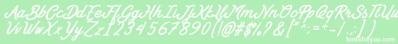 フォントGoday Font by 7NTypes – 緑の背景に白い文字