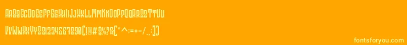 Police Godhong Personal Use – polices jaunes sur fond orange